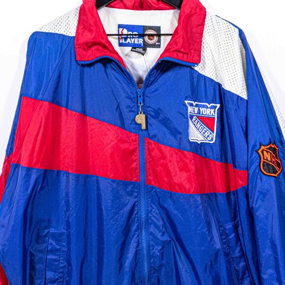 New York Rangers Pro Player Windbreaker Jacket XL VTG 90s Hockey NHL - Picture 3 of 10
